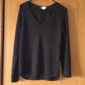 loose knit black sweater